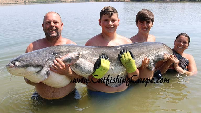 family fishing holiday catfish fishing in spain